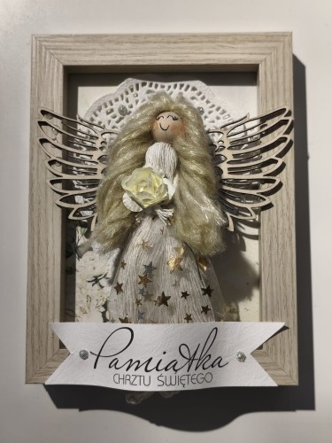 Obrazek Anioł - Pamiątka Chrztu Świętego - widok od przodu