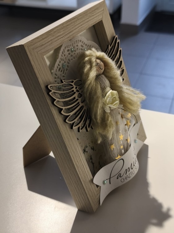 Obrazek Anioł - Pamiątka Chrztu Świętego - widok od lewej