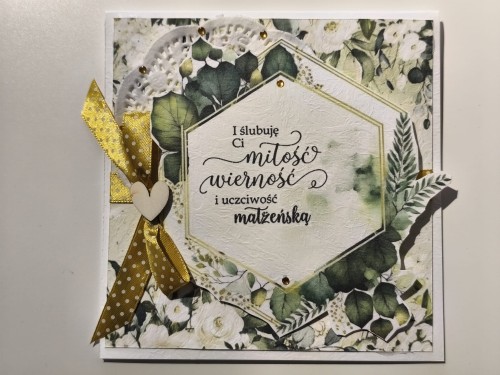 Kartka - Pamiątka Ślubu (wzór 1)