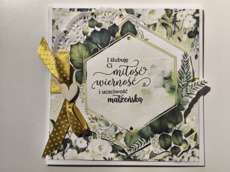 Kartka - Pamiątka Ślubu (wzór 1)